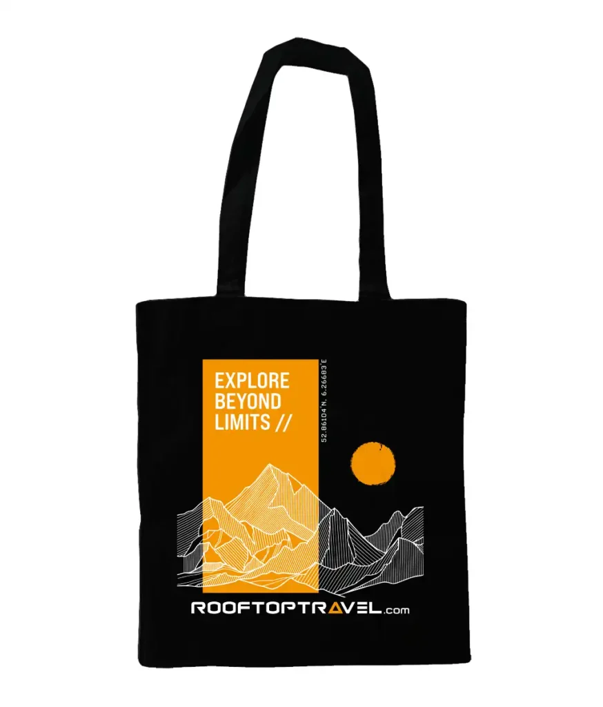 Black RooftopTravel bag with white logo